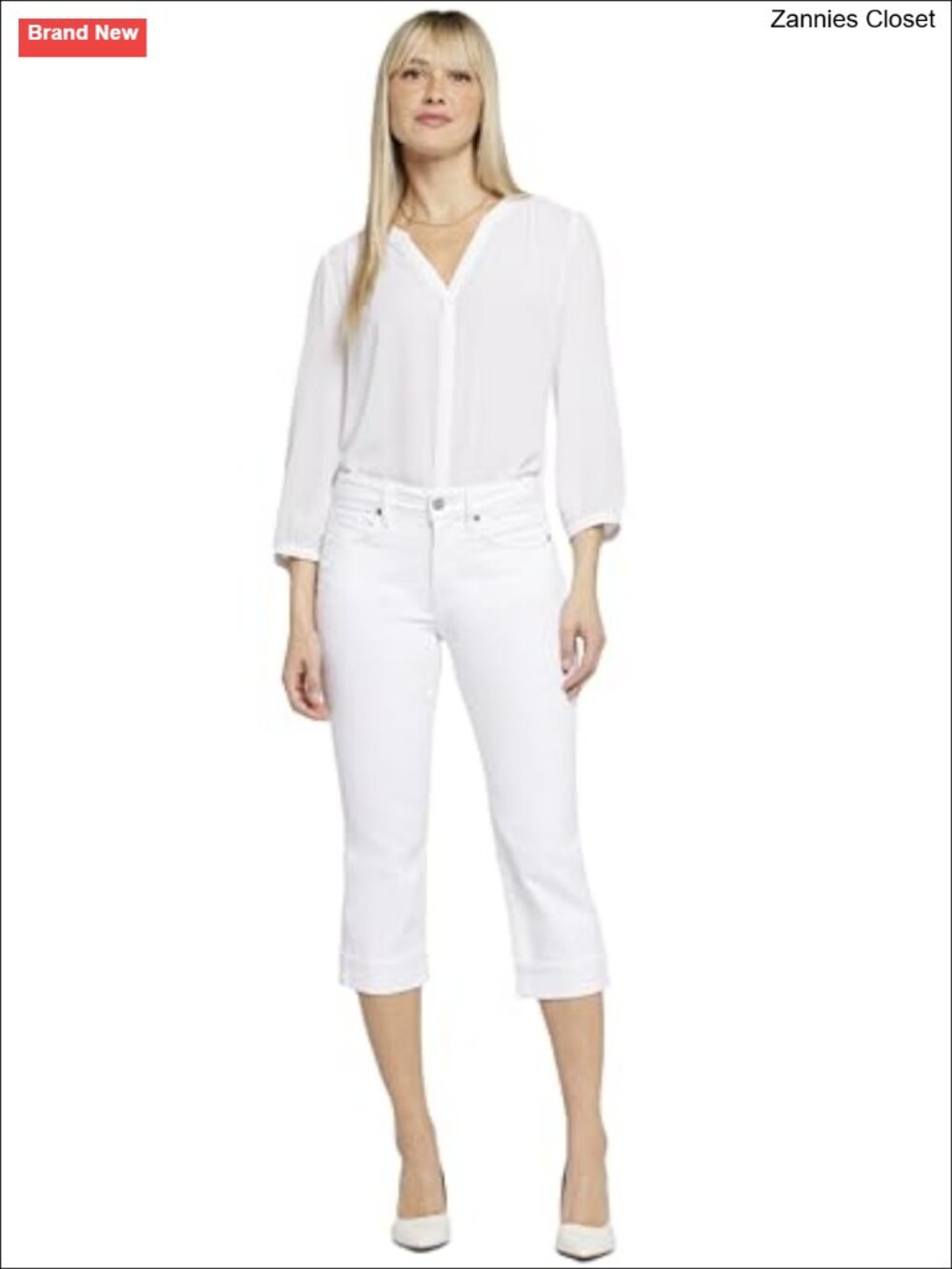 Marilyn Straight Crop Cuff Slimming Jeans Mid Rise Cropped Denim